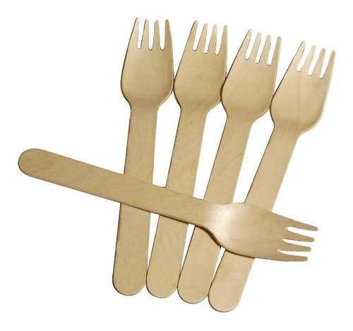 D_759706-MLA46284883177_062021-O Tenedor Bambu 14Cm 100Pcs - Image 1