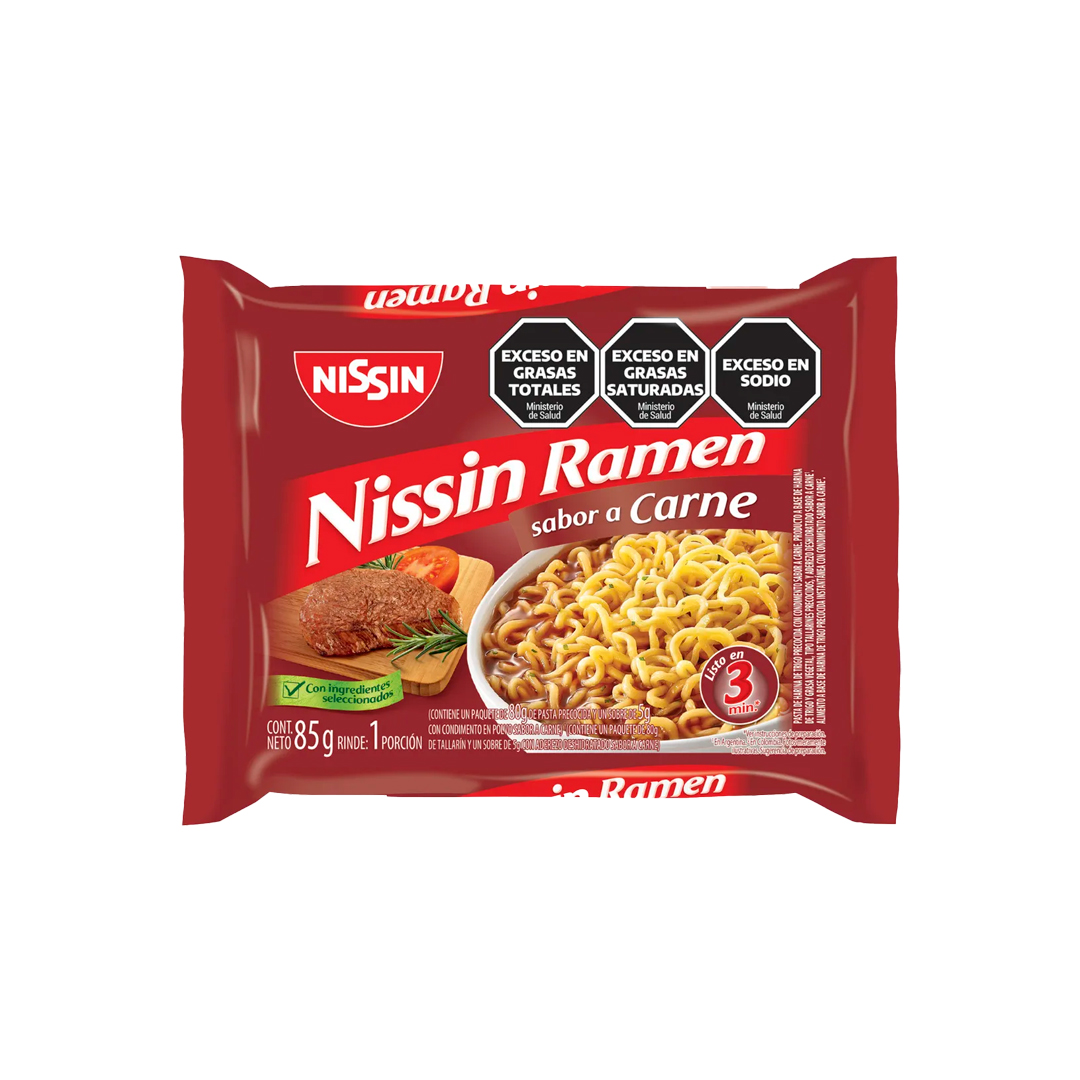 RAM031 Ramen De Carne Nissin X 85Gr - Image 1