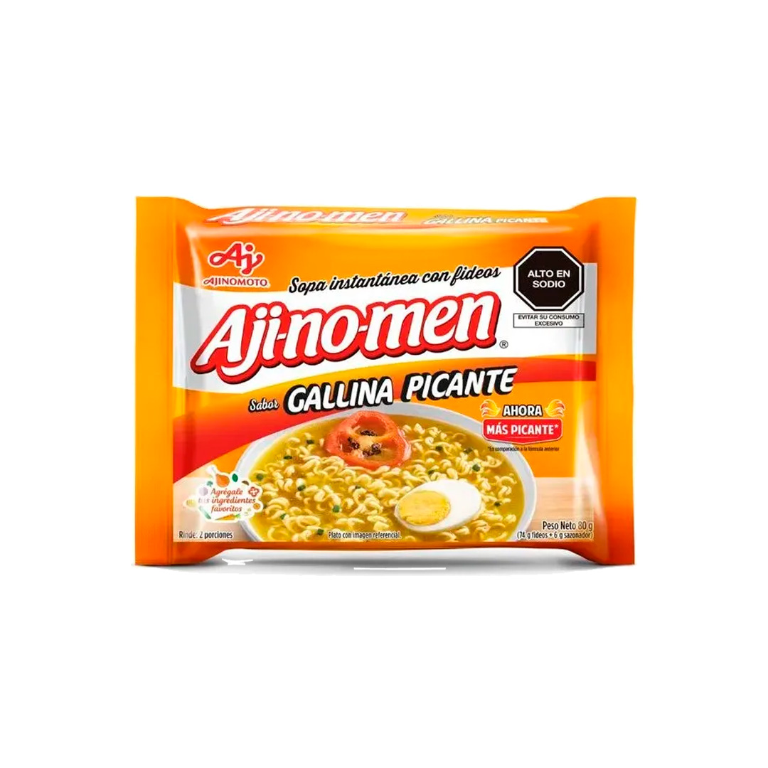 AJI022 Ramen De Pollo Picante Aji-No-Men 80Gr Caja 24 U - Image 1